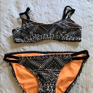 black and white bikini